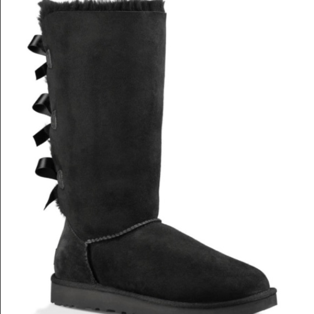 Ugg Bailey Bow Tall Black Boots 8